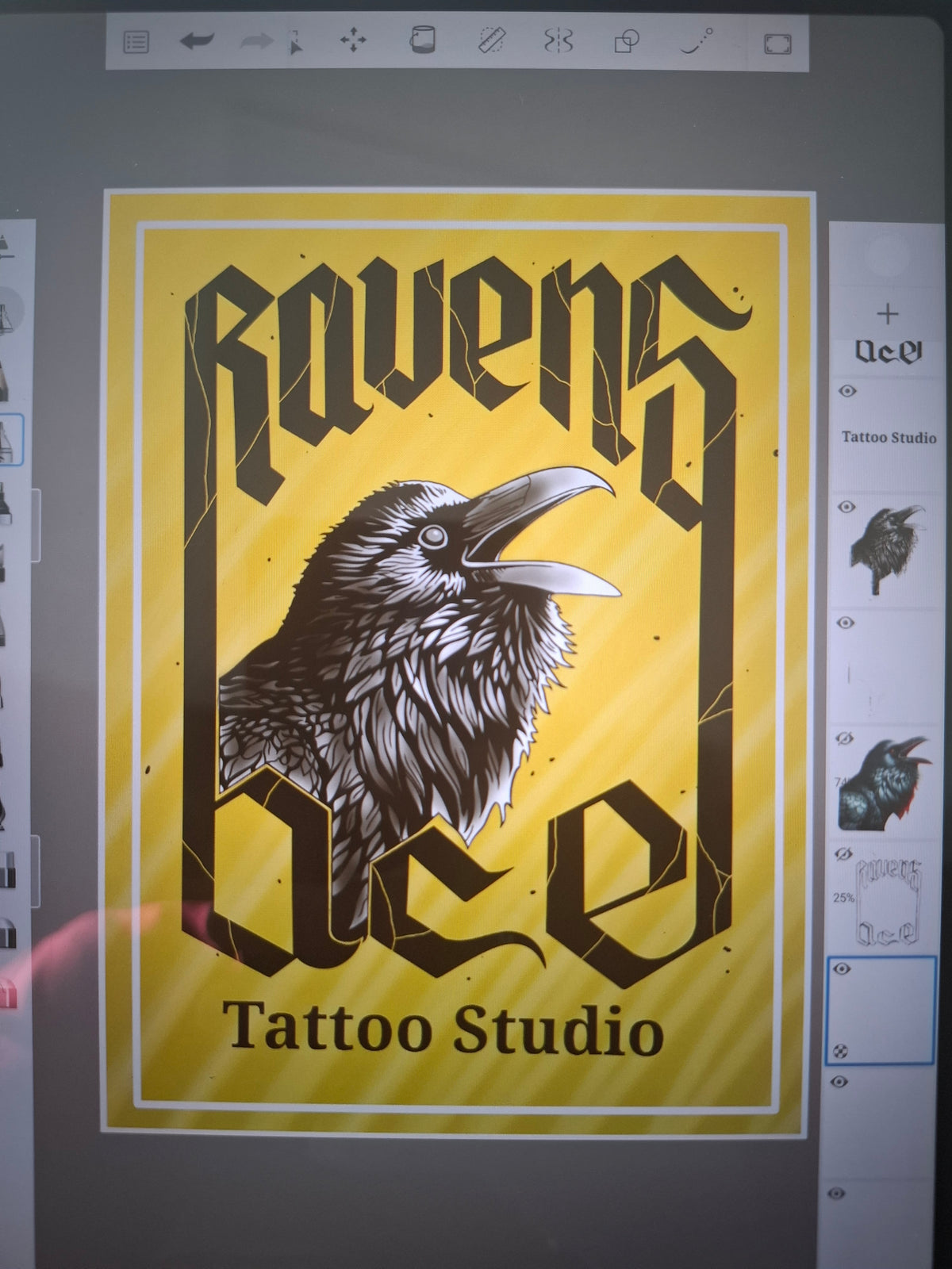 Ravens Ace sticker design