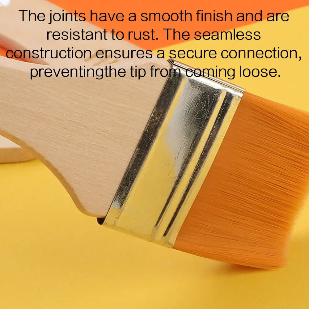 Nylon Paint Brushes with Different Sizes and Wooden Handles