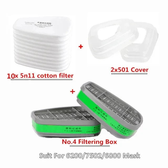 Cotton Filters Set For 3m 6200/7502/6800 Dust Gas Masks
