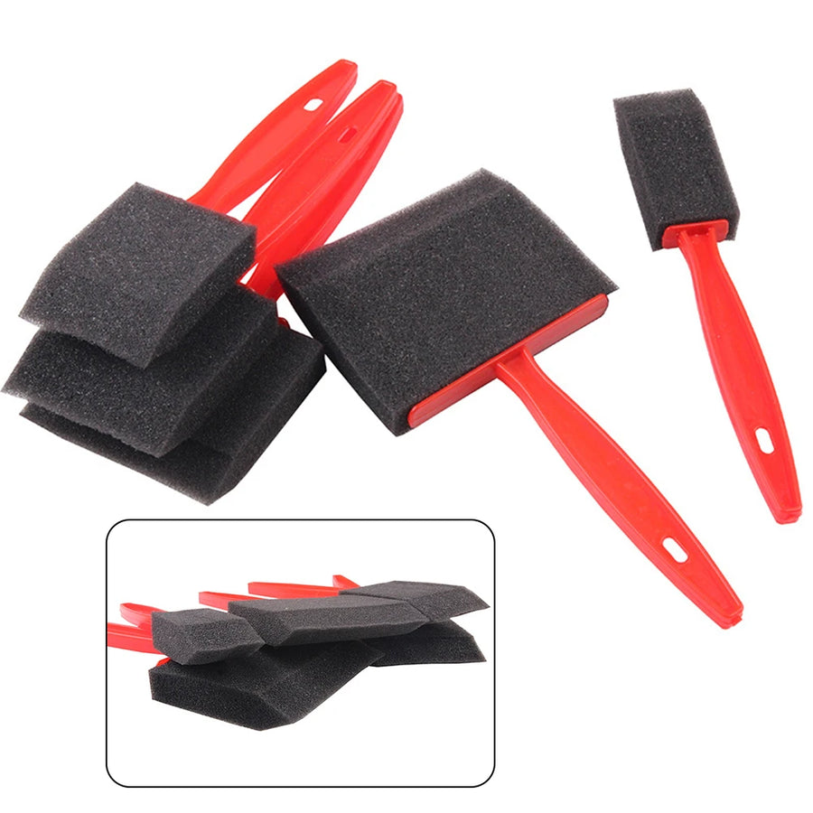 5Pcs Foam Brush Painting Sponge Tool With Handle