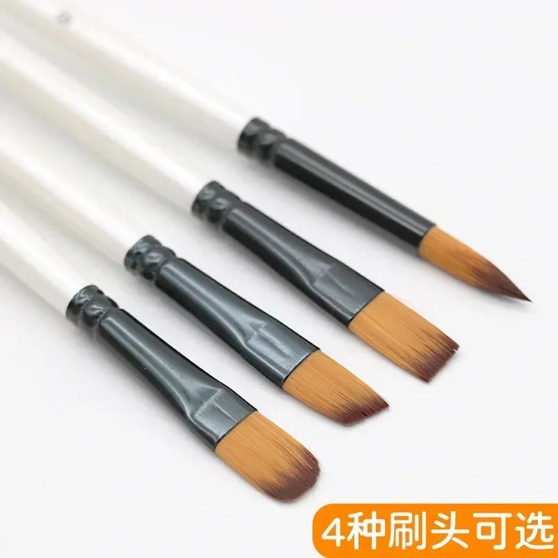 6 Pcs Nylon Paint Brushes