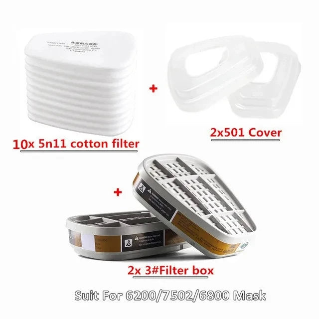 Cotton Filters Set For 3m 6200/7502/6800 Dust Gas Masks