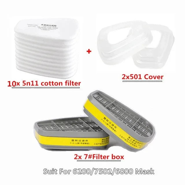 Cotton Filters Set For 3m 6200/7502/6800 Dust Gas Masks
